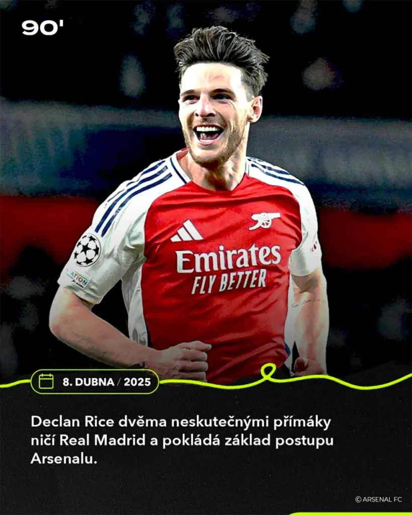 Nezapomenutelné momenty - přímé kopy Declana Rice.